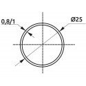 Труба d=25 L=3000 t=0,8 хром