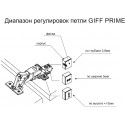 Петля накладная с доводчиком Clip-on GIFF PRIME 155* MF d=35+отв. планка Н=0