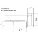 Петля накладная без пружины Slide-on d=35+отв. планка Н=0