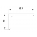 Полкодержатель декоративный L=180 металлик