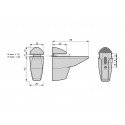 Крепление для стеклянной полки L= 55 H=52 хром